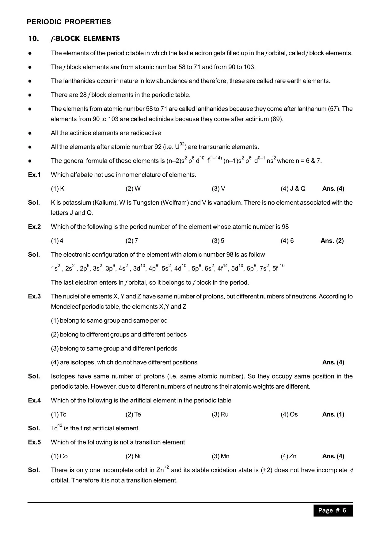 Classification of Elements and Periodicity in Properties Class 11: F block elements