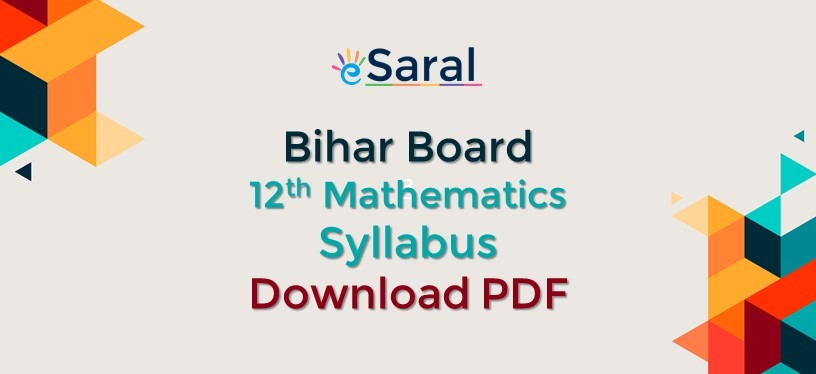 Class 12 Math Syllabus Bihar Board | Download PDF