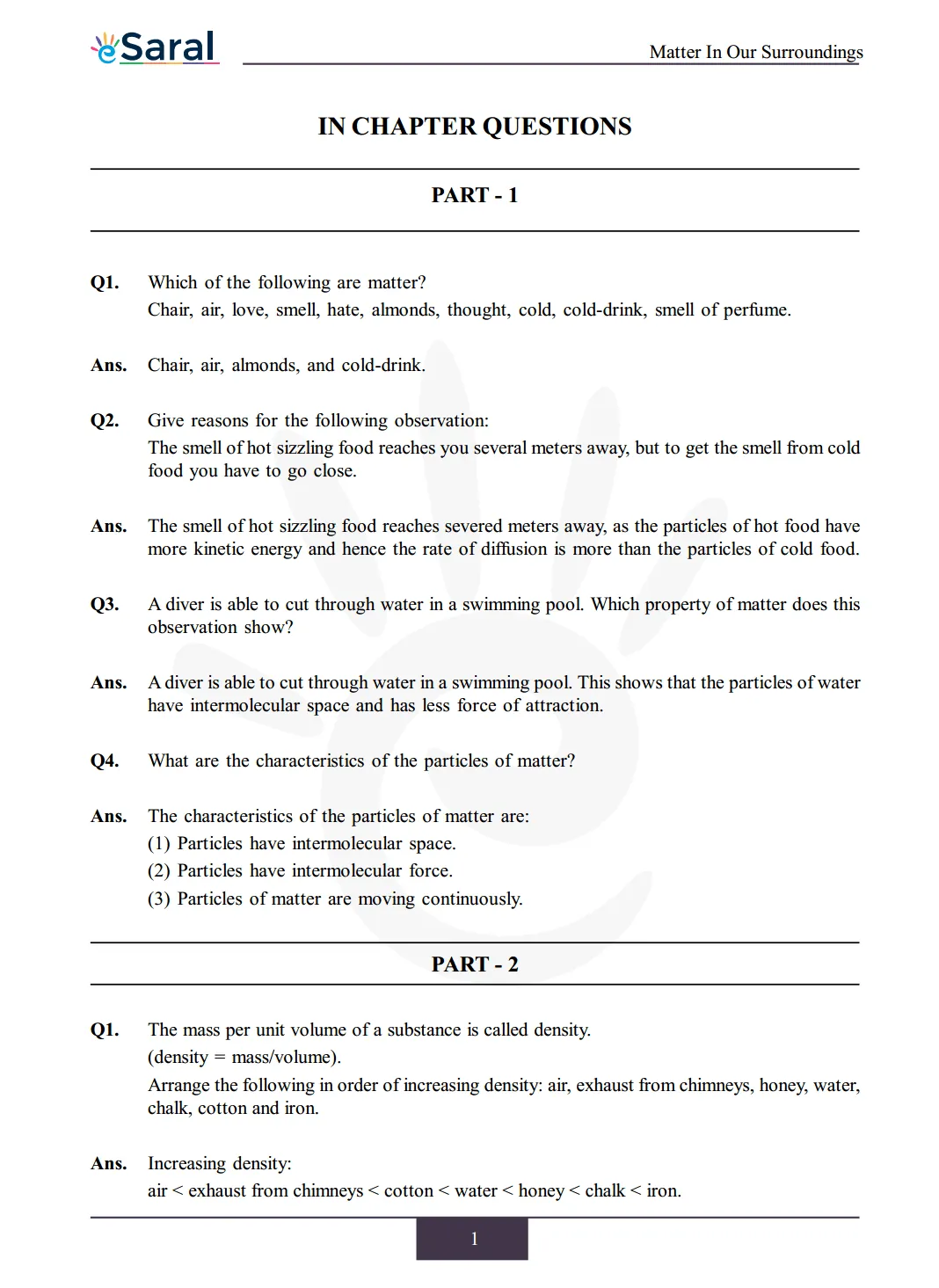 Ncert Class 9 science solutions Chapter 1 Image 2