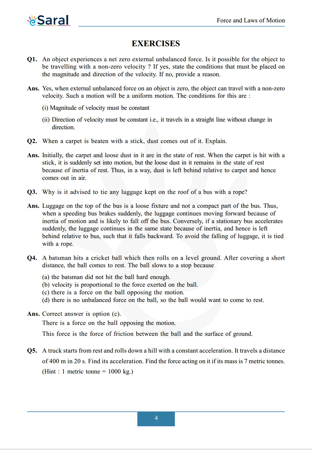 NCERT Solutions for Class 9 Science chapter 9 image 5