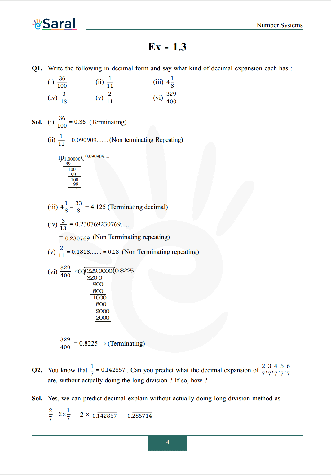 NCERT Solutions for Class 9 Maths chapter 1 Exercise 1.3 Image 1