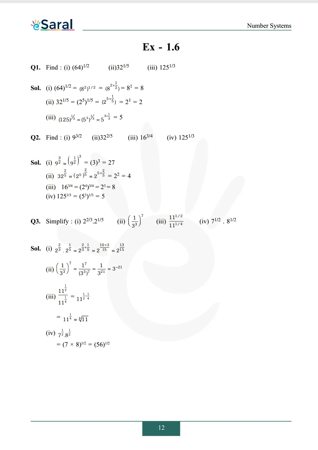 NCERT Solutions for Class 9 Maths chapter 1 Exercise 1.6 Image 1