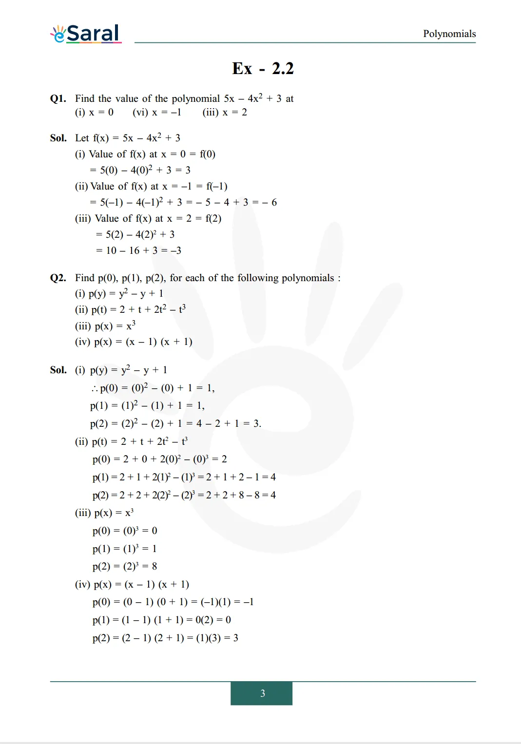 NCERT Solutions for Class 9 Maths chapter 2 Exercise 2.2 Image 1