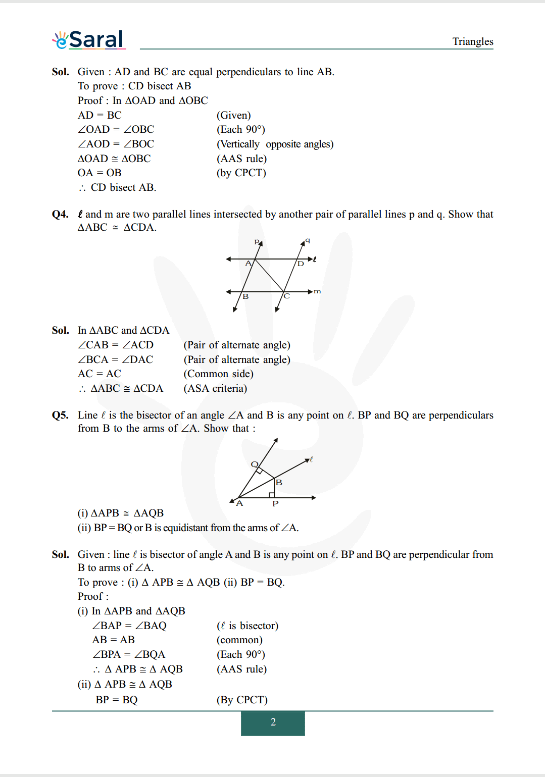 Class 9 maths chapter 7 exercise 7.1 solutions Image 2