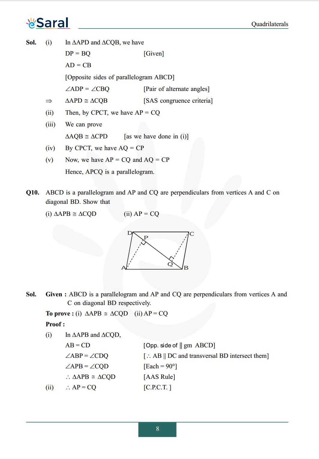 NCERT Solutions for Class 9 Maths chapter 8 Image 9