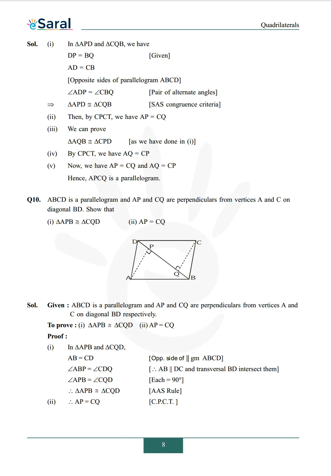 NCERT Solutions for Class 9 Maths chapter 8 Image 9