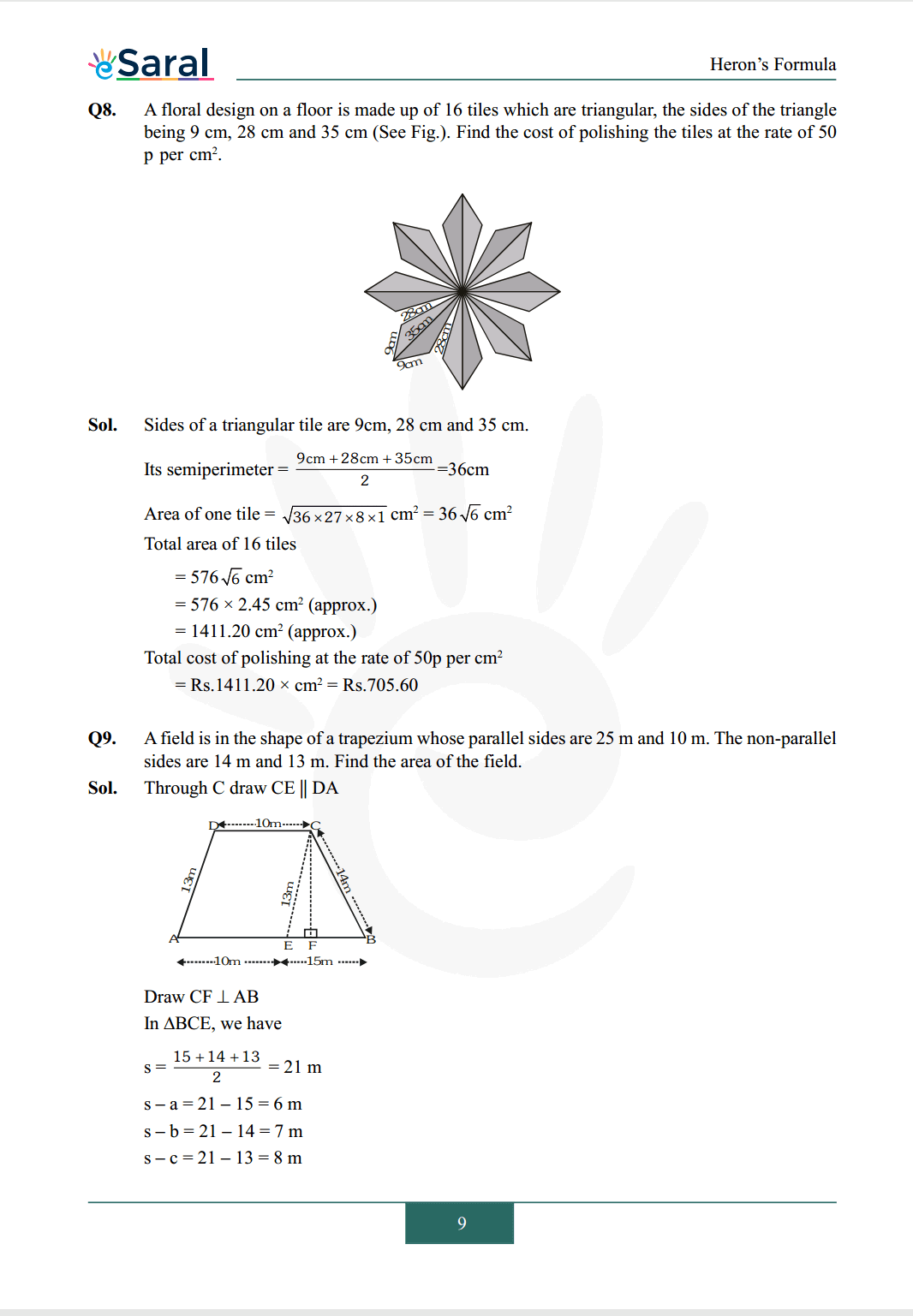 Class 9 maths chapter 12 exercise 12.2 solutions Image 6
