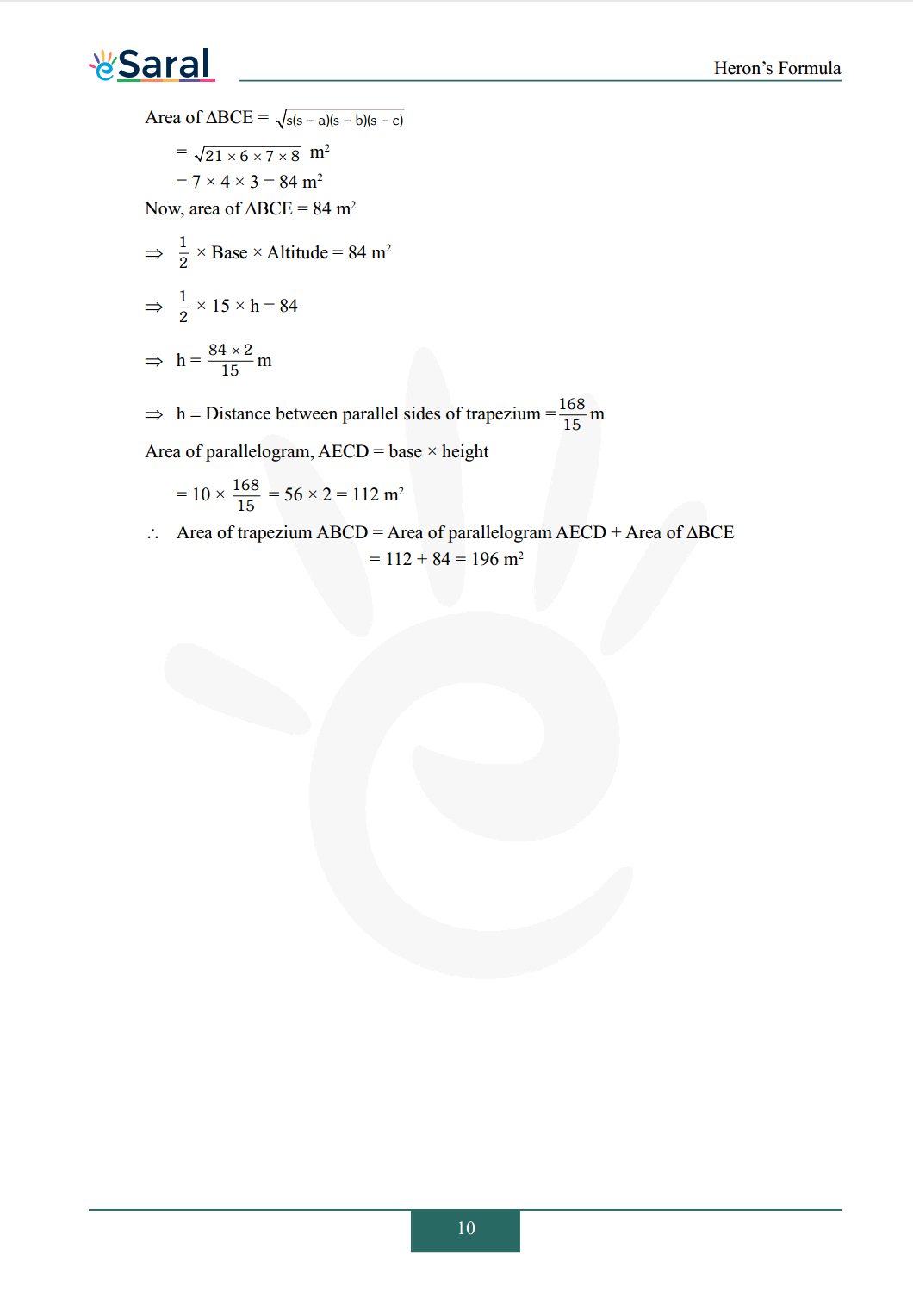 Class 9 maths chapter 12 exercise 12.2 solutions Image 7