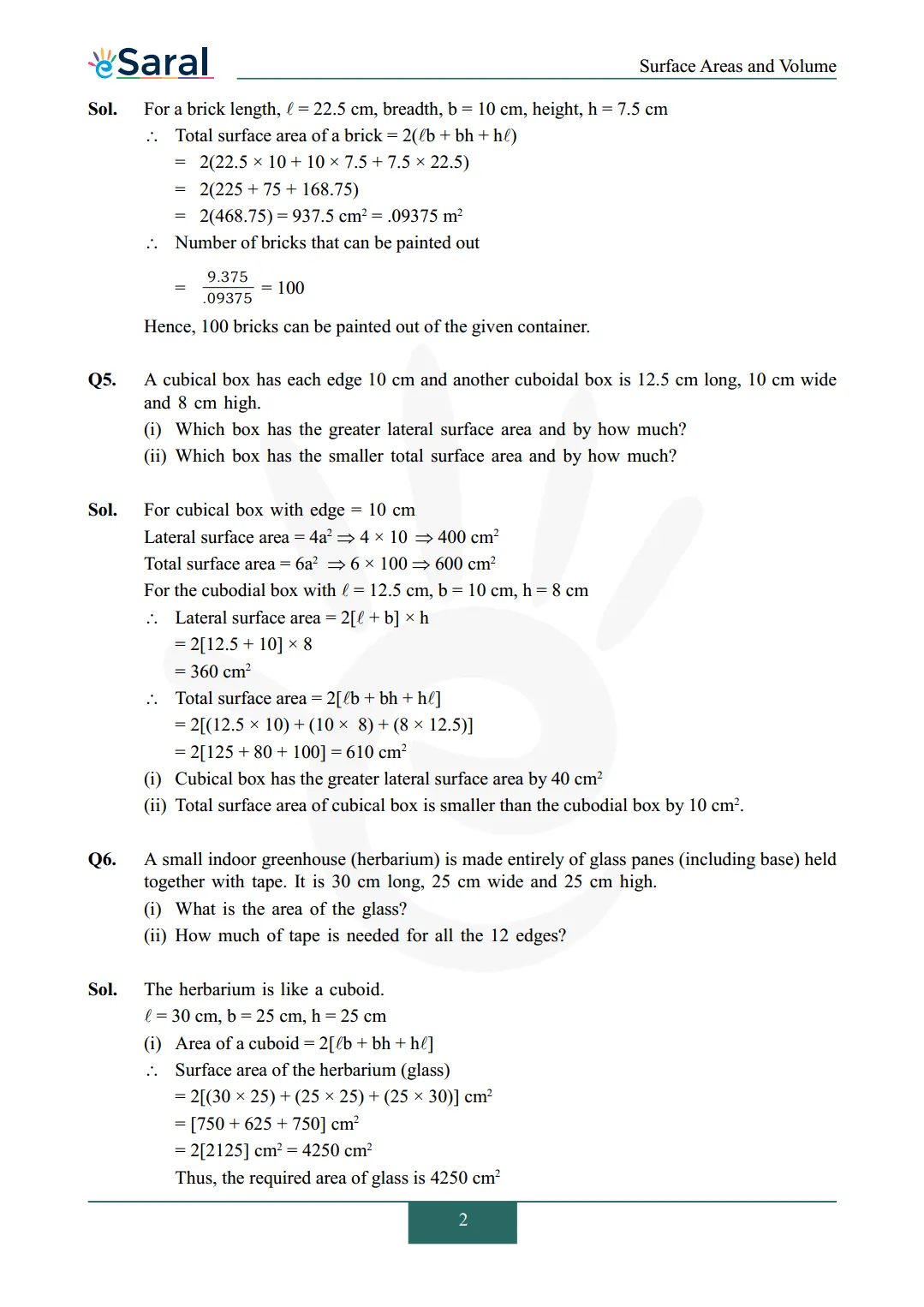 Class 9 maths chapter 13 exercise 13.1 solutions Image 2