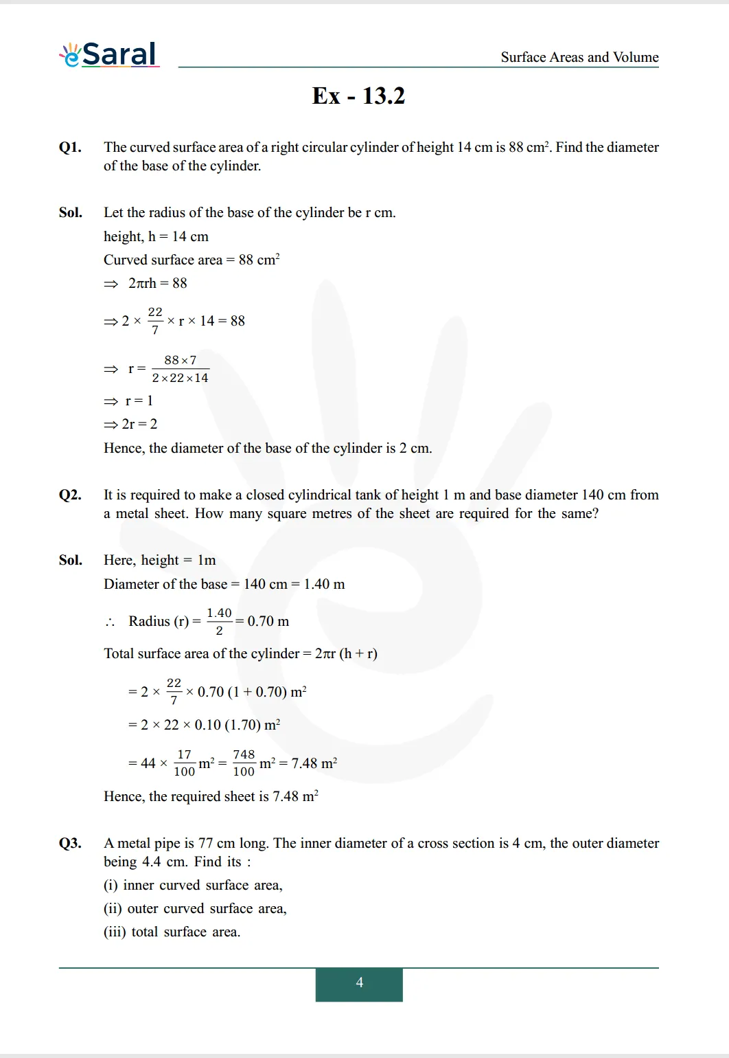NCERT Solutions for Class 9 Maths chapter 13 Exercise 13.2 Image 1