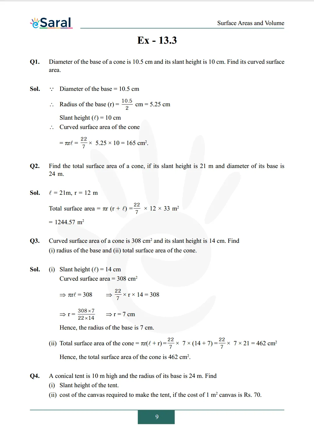 NCERT Solutions for Class 9 Maths chapter 13 Exercise 13.3 Image 1