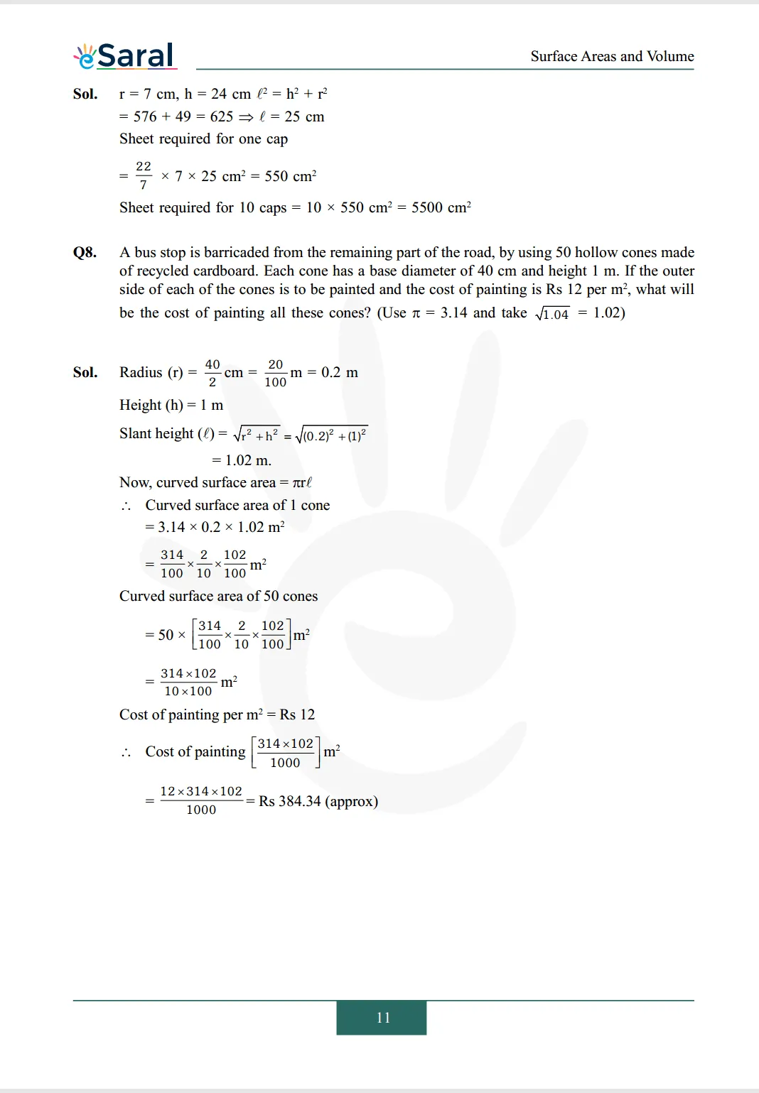 Class 9 maths chapter 13 exercise 13.3 solutions Image 3