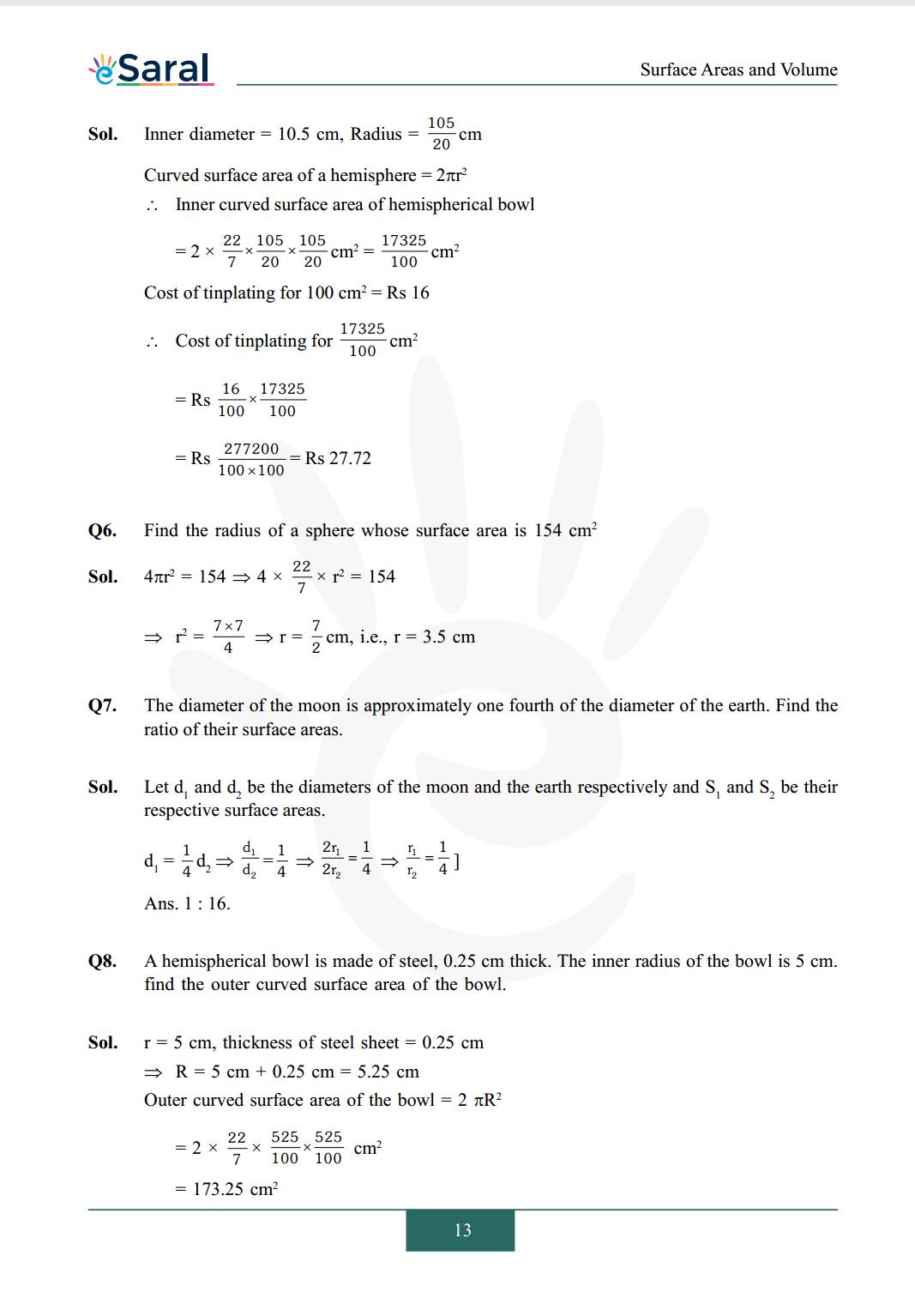 Class 9 maths chapter 13 exercise 13.4 solutions Image 2