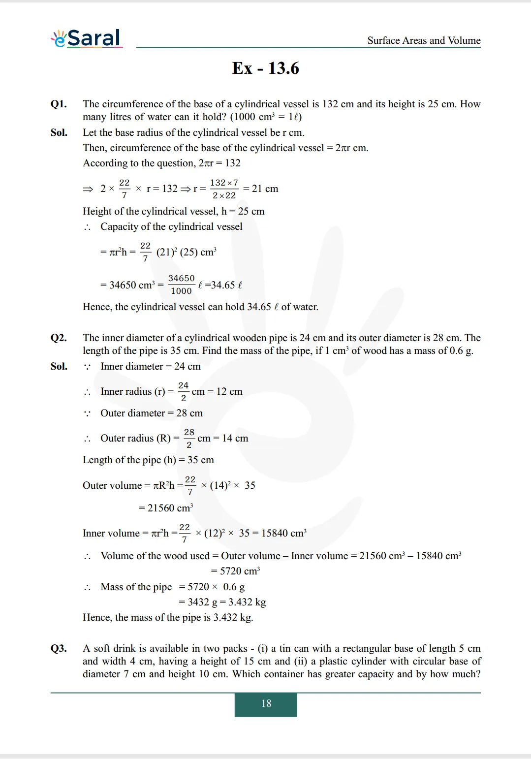 NCERT Solutions for Class 9 Maths chapter 13 Exercise 13.6 Image 1