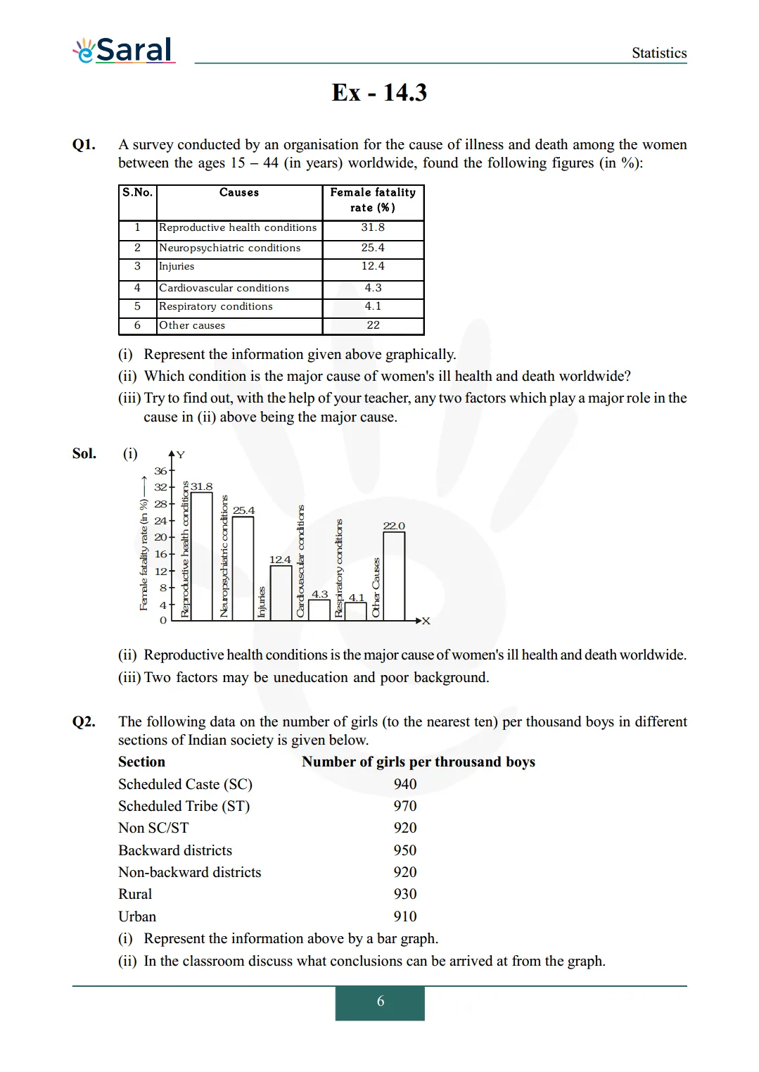 NCERT Solutions for Class 9 Maths chapter 14 Exercise 14.3 Image 1
