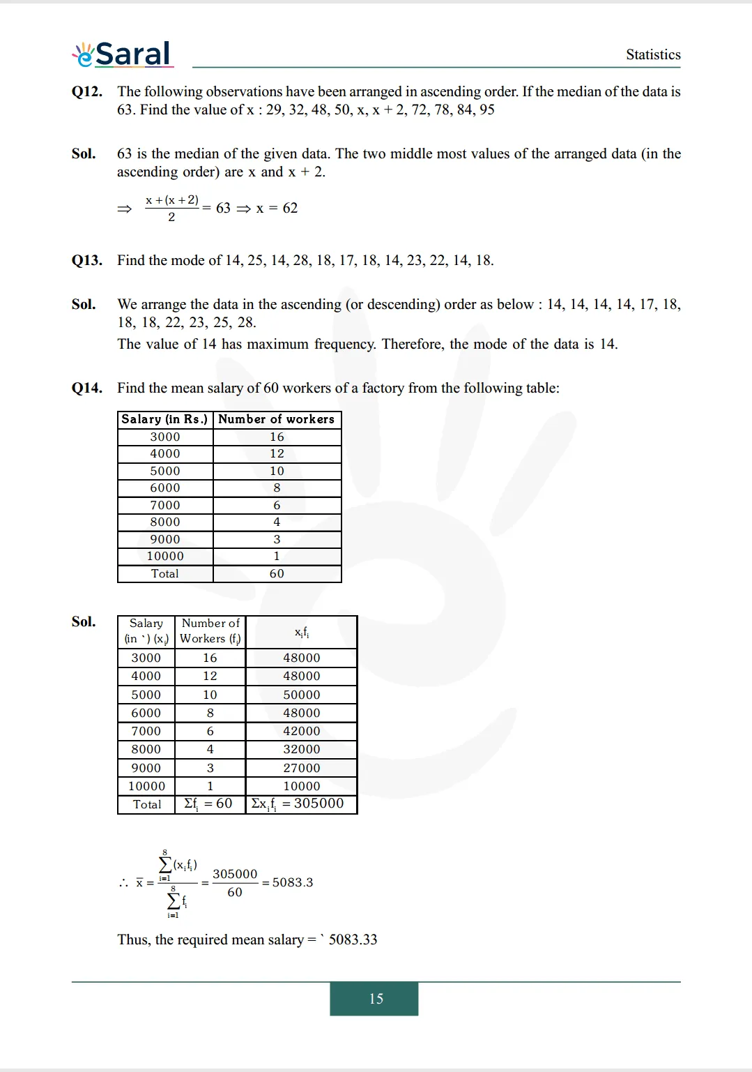 Class 9 maths chapter 14 exercise 14.4 solutions Image 2