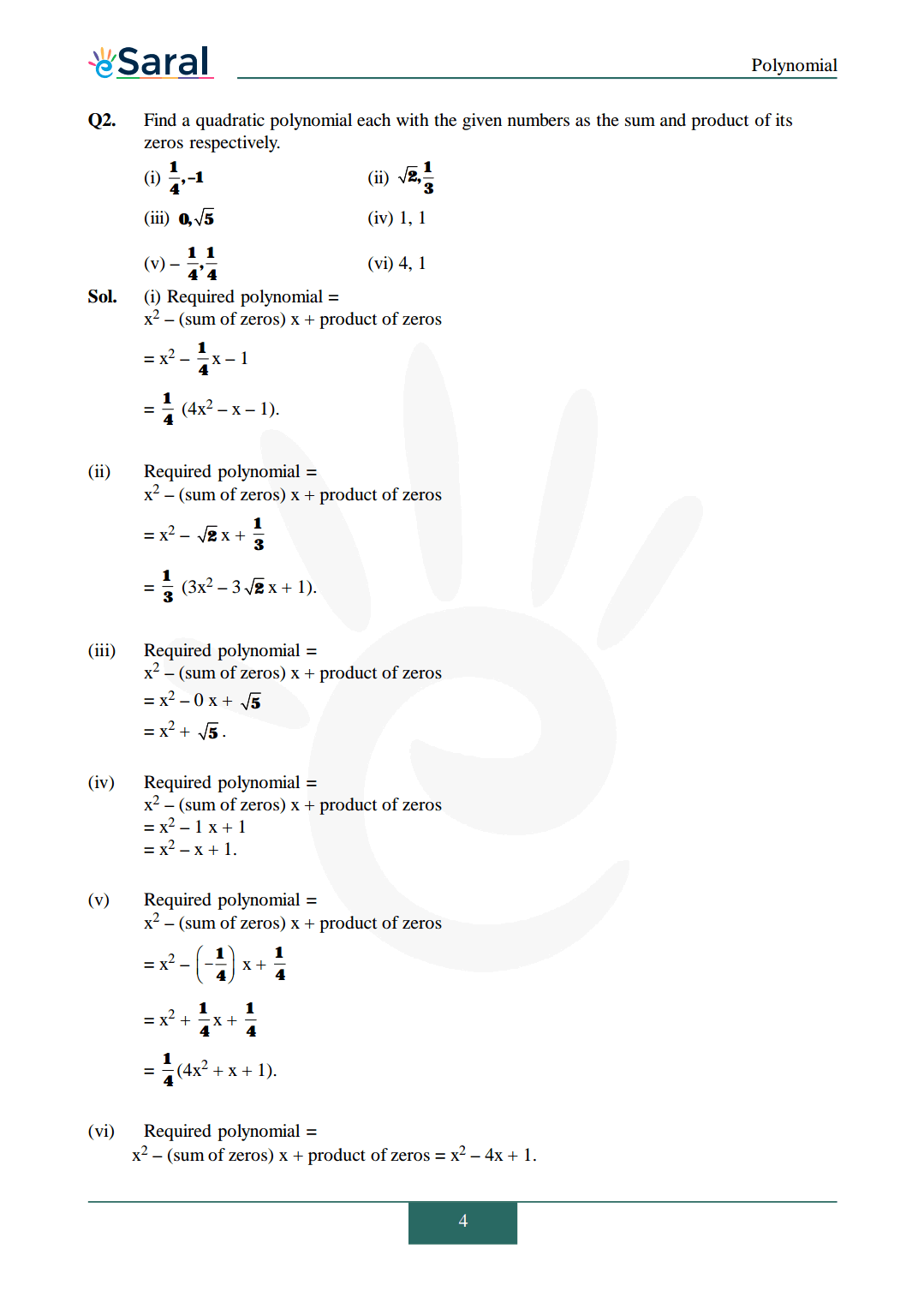 Class 10 Maths Chapter 2 exercise 2.2 solutions Image 3
