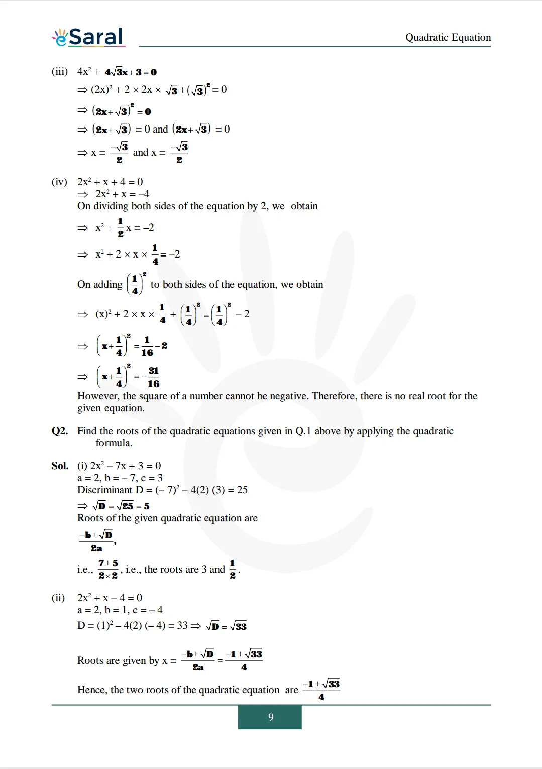 Class 10 Maths Chapter 4 exercise 4.3 solutions Image 2
