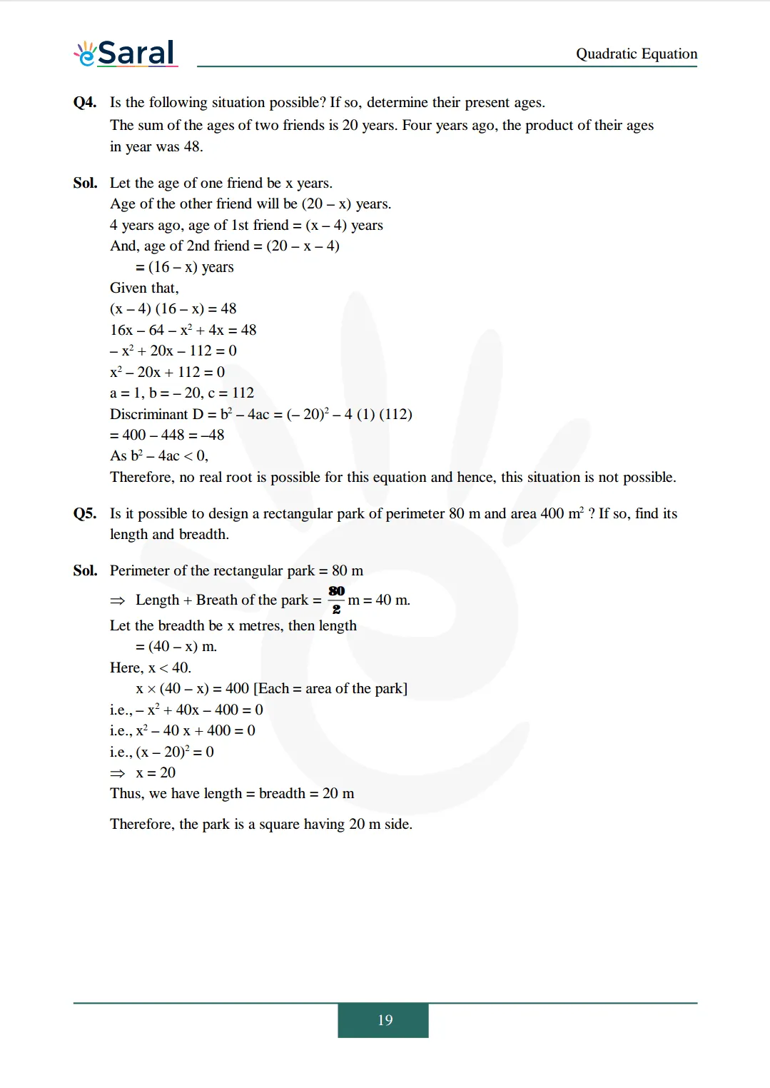 Class 10 Maths Chapter 4 exercise 4.4 solutions IMAGE 3