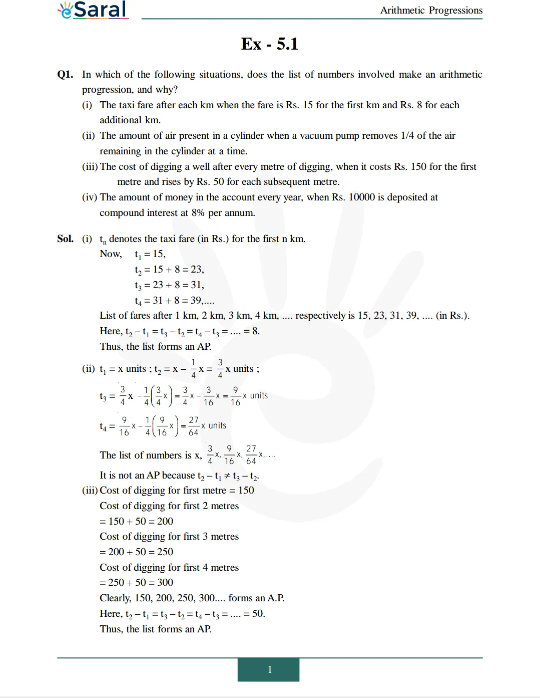 NCERT Solutions for Class 10 Maths chapter 5 Image 2