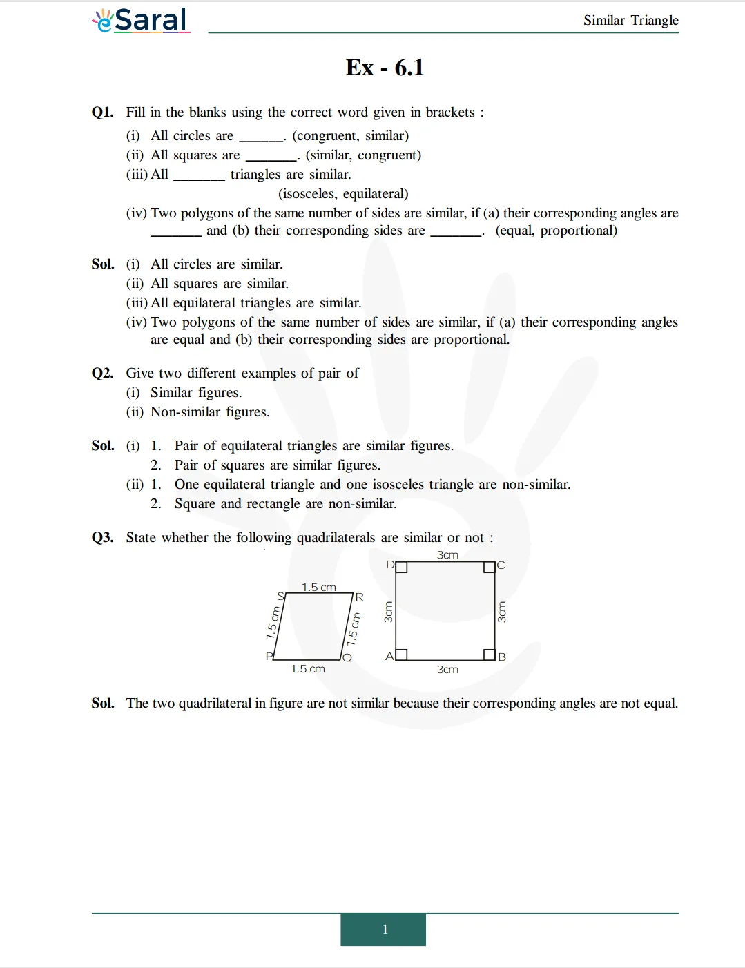 NCERT Solutions for Class 10 Maths chapter 6 Exercise 6.1 Image 1