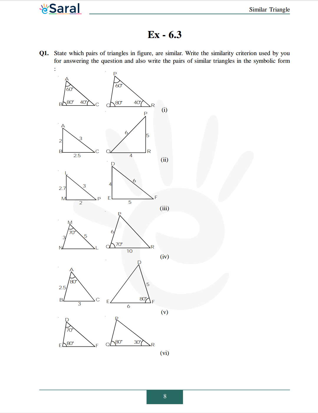 NCERT Solutions for Class 10 Maths chapter 6 Exercise 6.3 Image 1