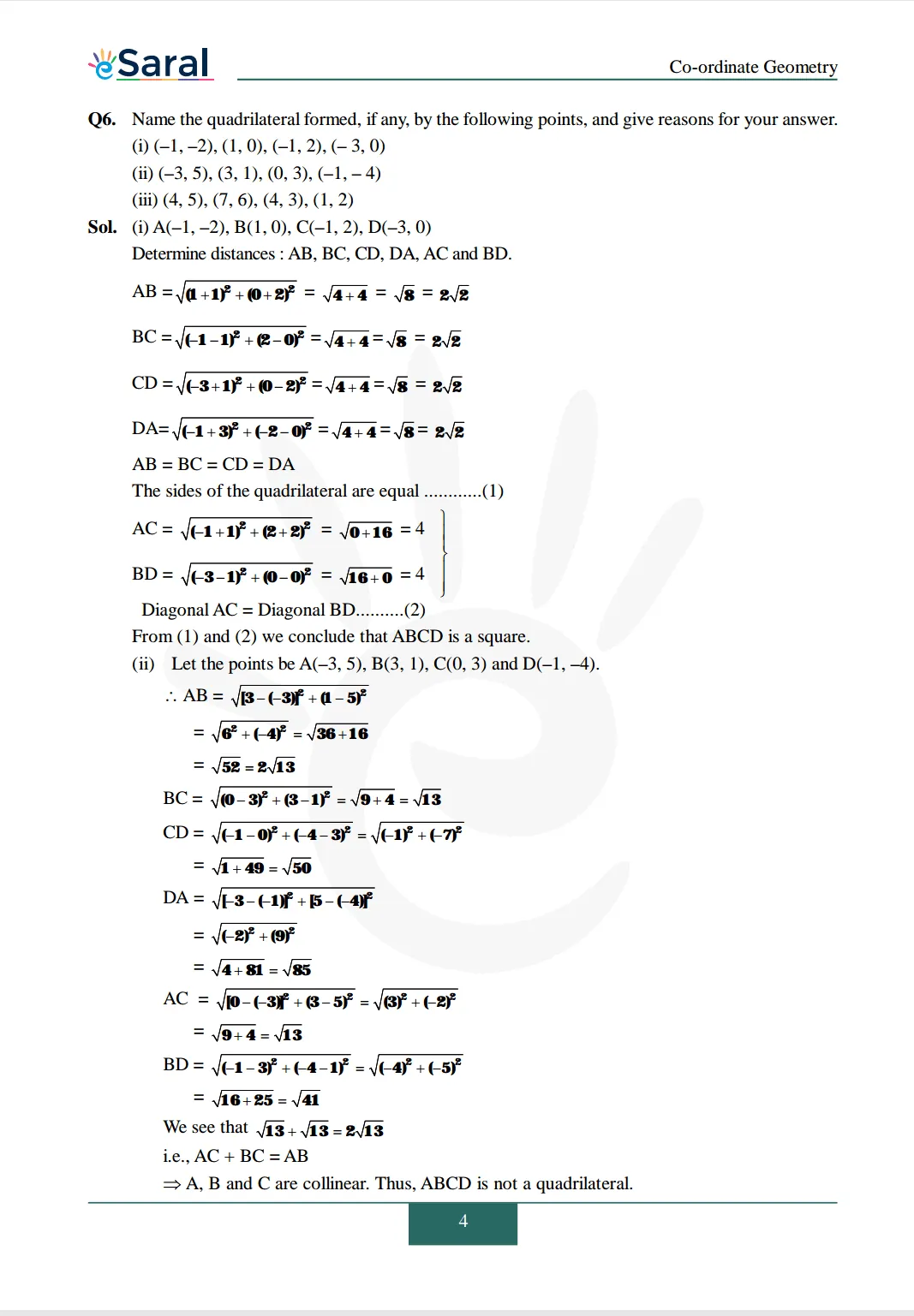 Class 10 Maths Chapter 7 exercise 7.1 solutions Image 4