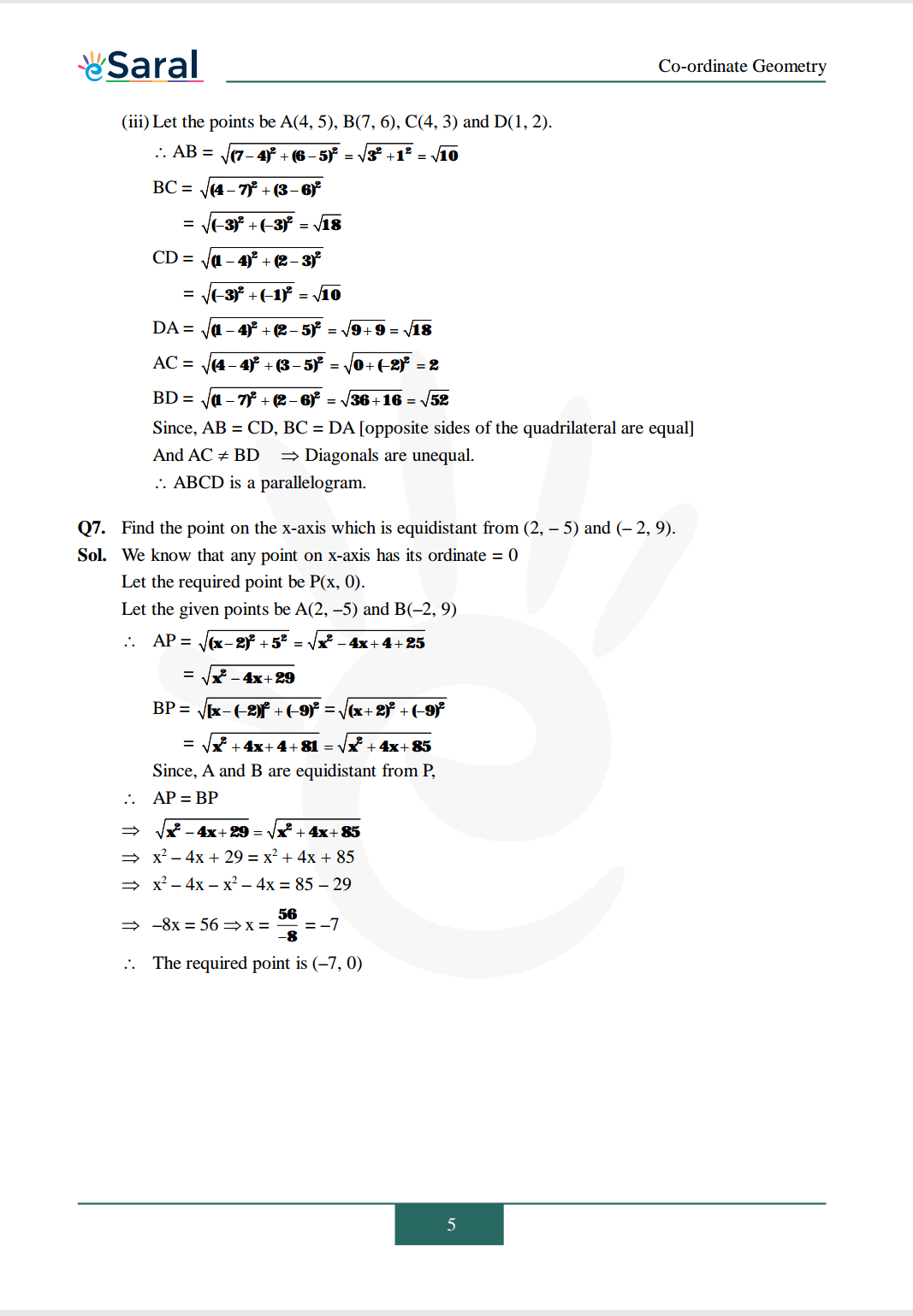Class 10 Maths Chapter 7 exercise 7.1 solutions Image 5