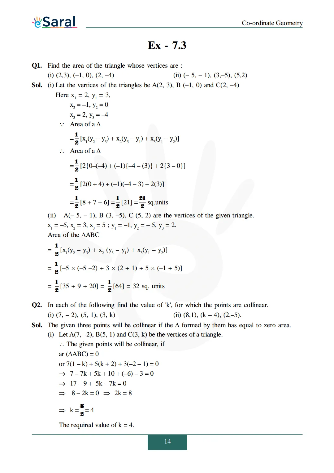 NCERT Solutions for Class 10 Maths chapter 7 Exercise 7.3 Image 1