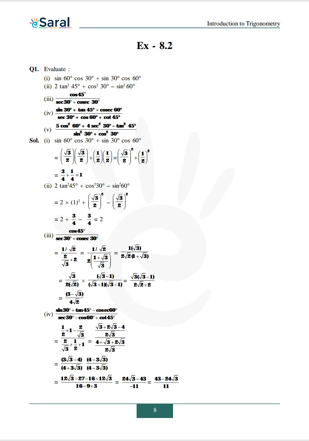 NCERT Solutions for Class 10 Maths chapter 8 Exercise 8.2 image 1