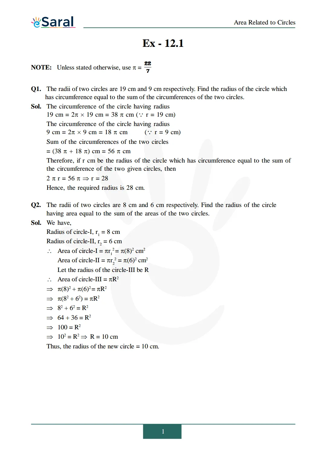 NCERT Solutions for Class 10 Maths chapter 12 Image 2