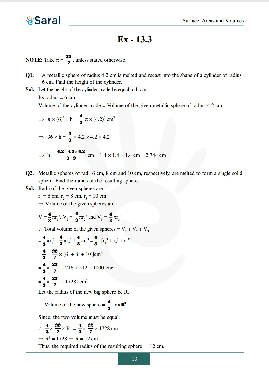 NCERT Solutions for Class 10 Maths chapter 13 Exercise 13.3 Image 1