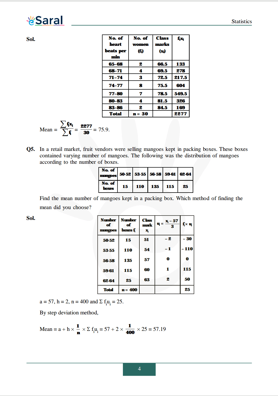 NCERT Solutions for Class 10 Maths chapter 14 Image 5