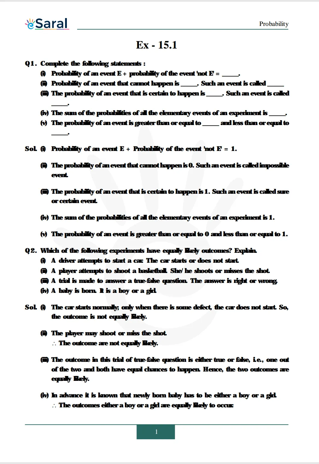 NCERT Solutions for Class 10 Maths chapter 15 Exercise 15.1 Image 1