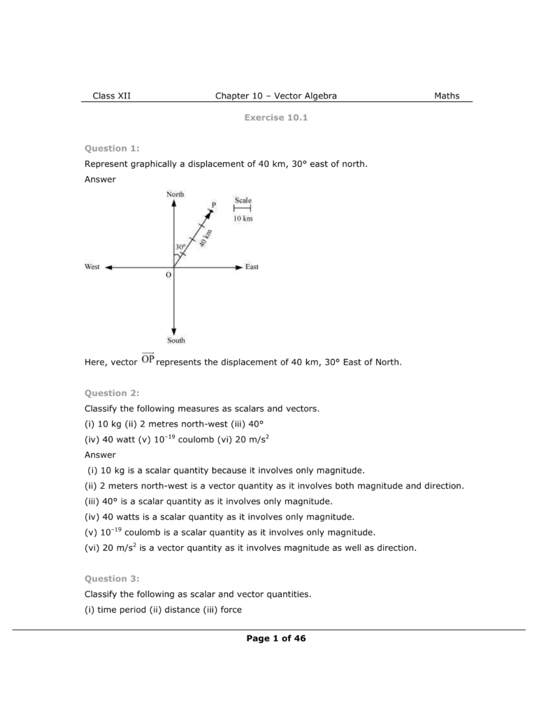 NCERT Class 12 Maths Chapter 10 Exercise 10.1 Solutions Image 1