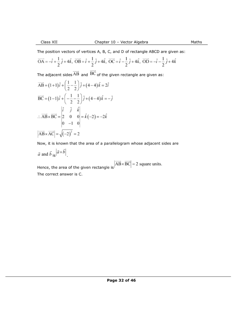 NCERT Class 12 Maths Chapter 10 Exercise 10.4 Solutions Image 9