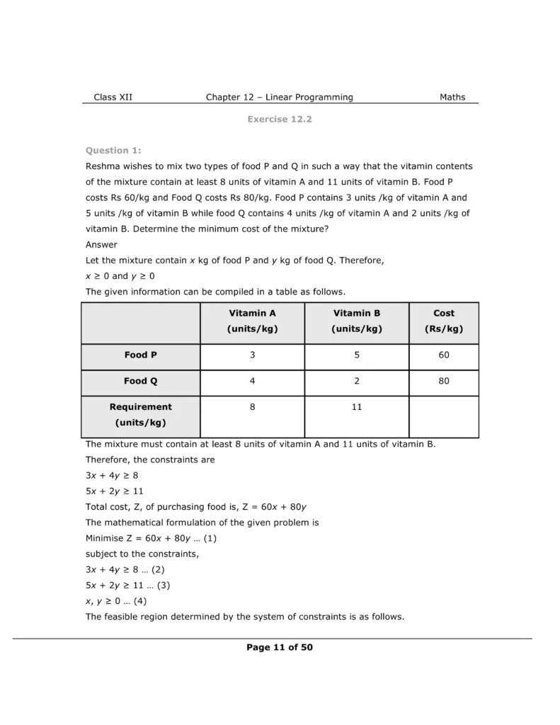 NCERT Class 12 Maths Chapter 12 Exercise 12.2 Solutions Image 1