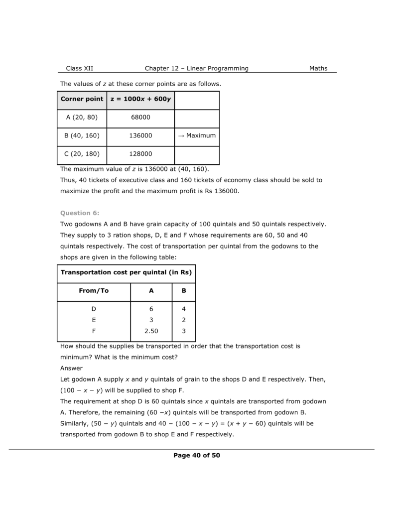 NCERT Solutions For Class 12 Maths Chapter 12 Miscellaneous Exercise Image 9