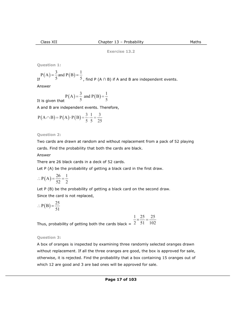 NCERT Class 12 Maths Chapter 13 Exercise 13.2 Solutions Image 1