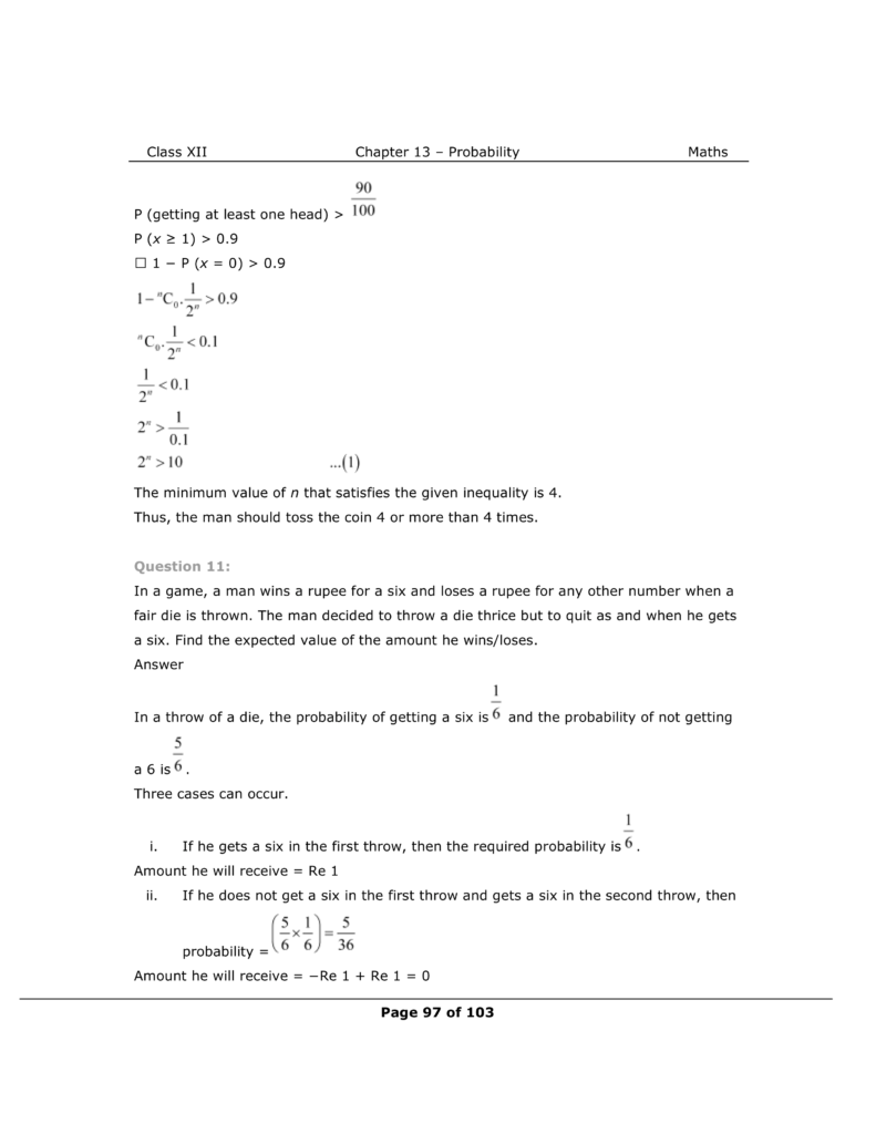 NCERT Solutions For Class 12 Maths Chapter 13 Miscellaneous Exercise 9