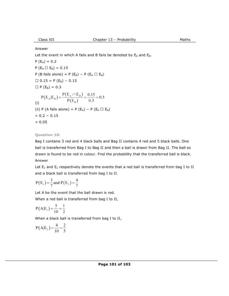 NCERT Solutions For Class 12 Maths Chapter 13 Miscellaneous Exercise 13