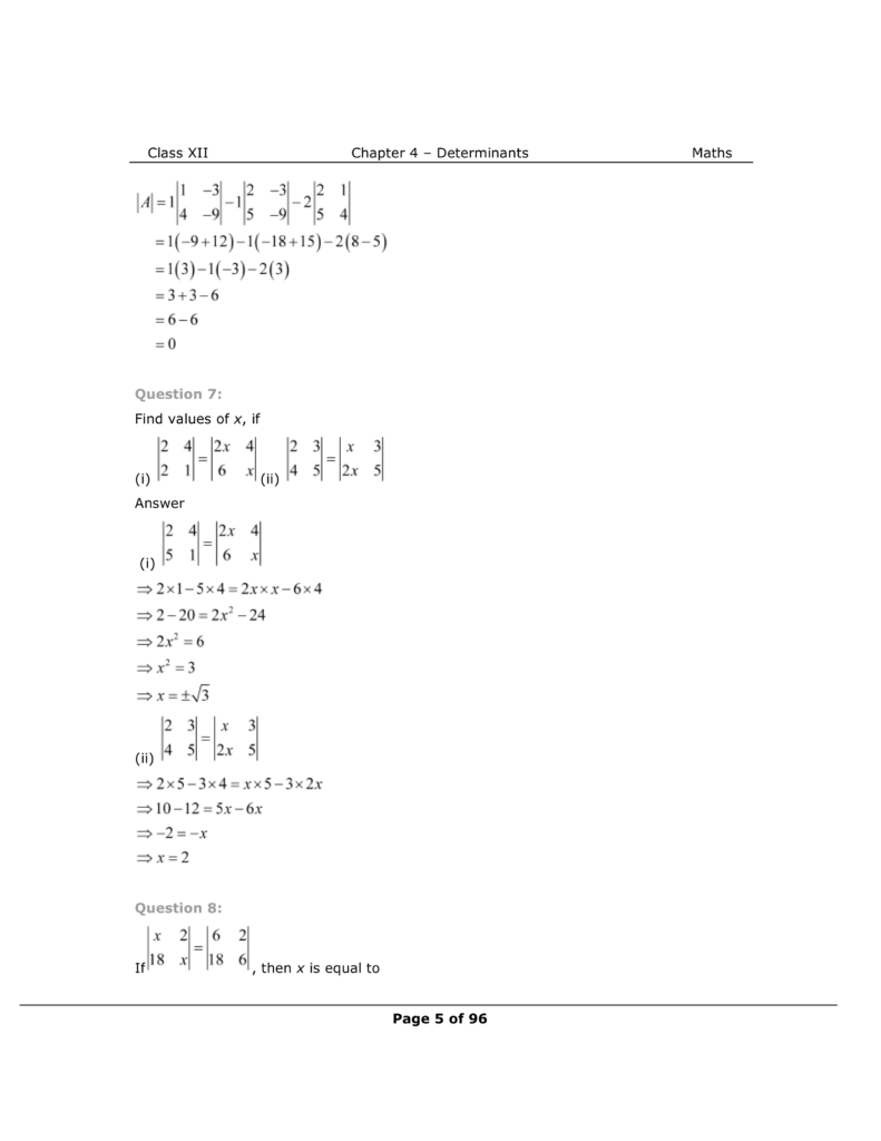 NCERT Solutions for Class 12 Maths chapter 4 Image 3
