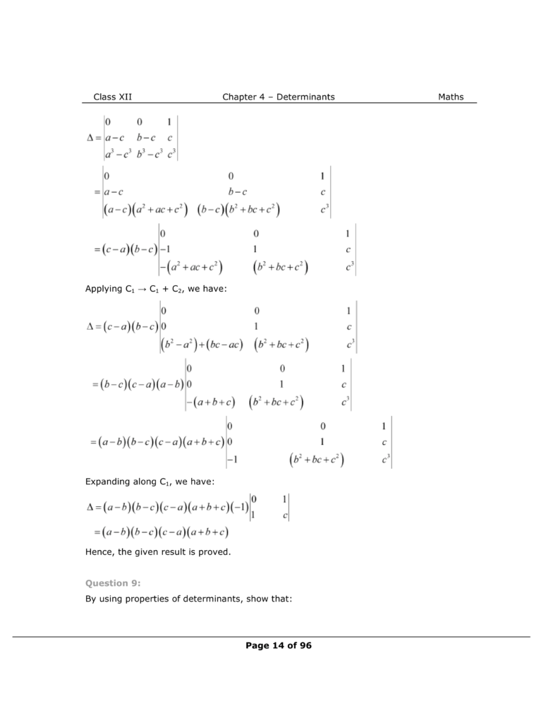 NCERT Solutions for Class 12 Maths chapter 4 Image 10