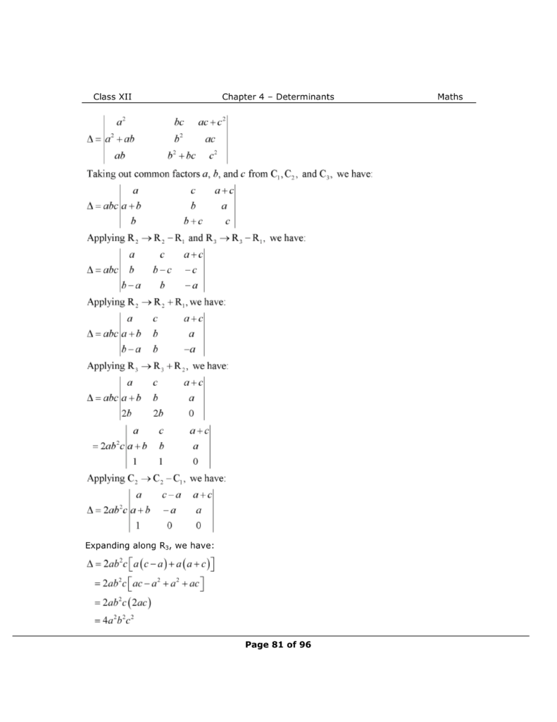 NCERT Solutions For Class 12 Maths Chapter 4 Miscellaneous Exercise Image 6