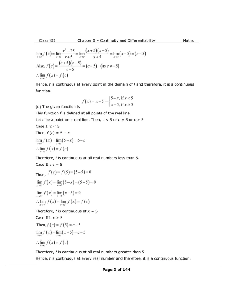 NCERT Class 12 Maths Chapter 5 Exercise 5.1 Solutions Image 3