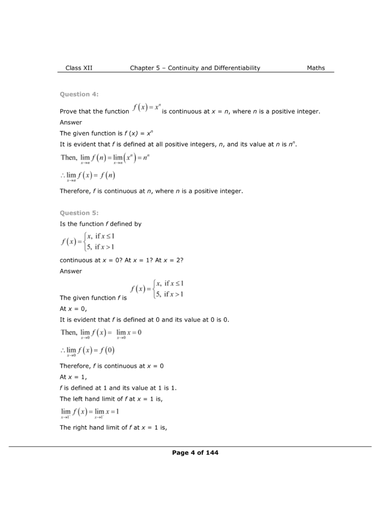 NCERT Class 12 Maths Chapter 5 Exercise 5.1 Solutions Image 4