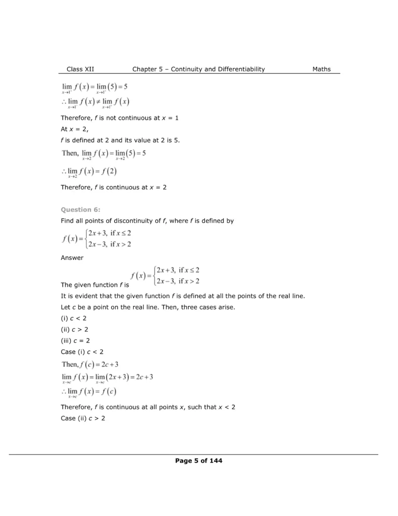 NCERT Class 12 Maths Chapter 5 Exercise 5.1 Solutions Image 5