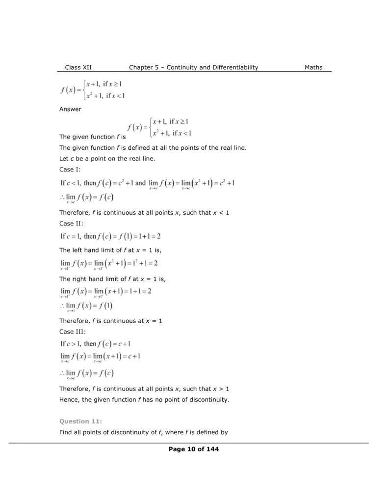 NCERT Class 12 Maths Chapter 5 Exercise 5.1 Solutions Image 10