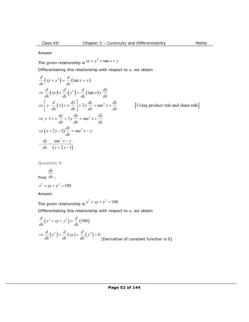 NCERT Class 12 Maths Chapter 5 Exercise 5.3 Solutions Image 3