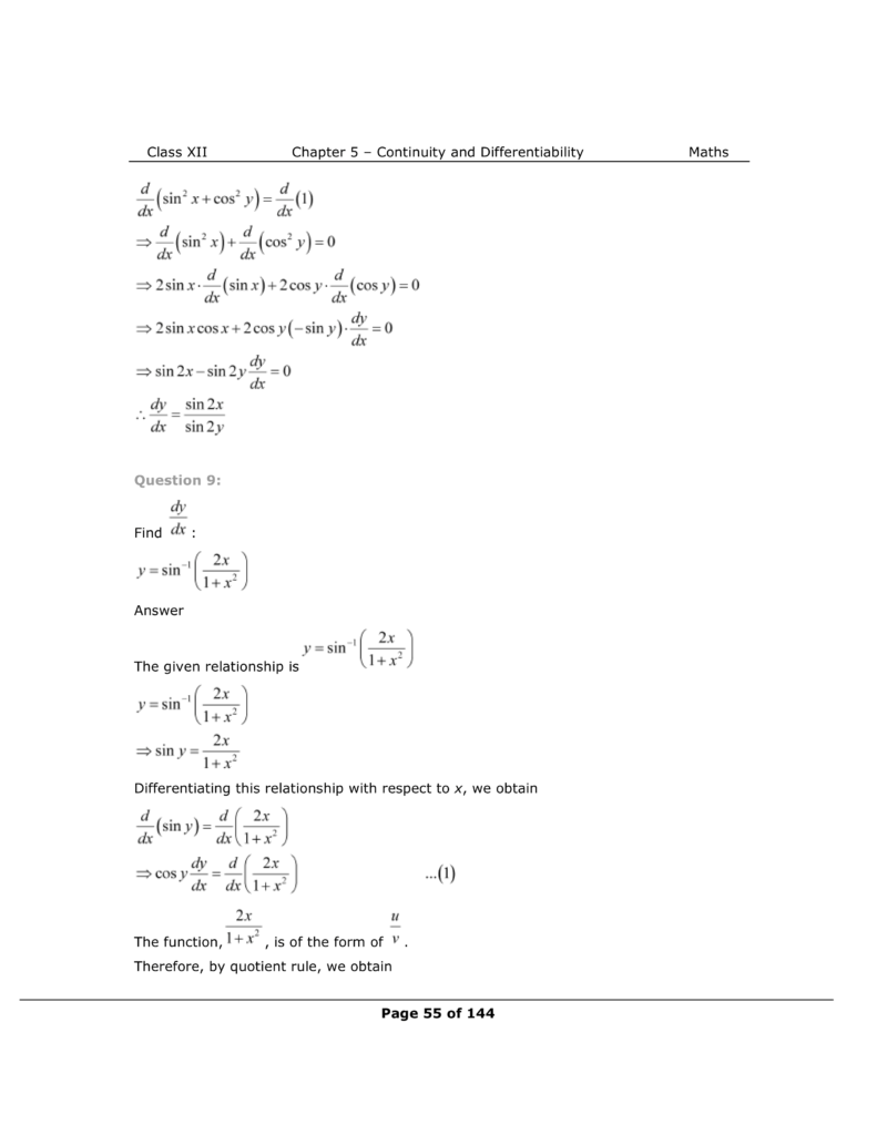 NCERT Class 12 Maths Chapter 5 Exercise 5.3 Solutions Image 6